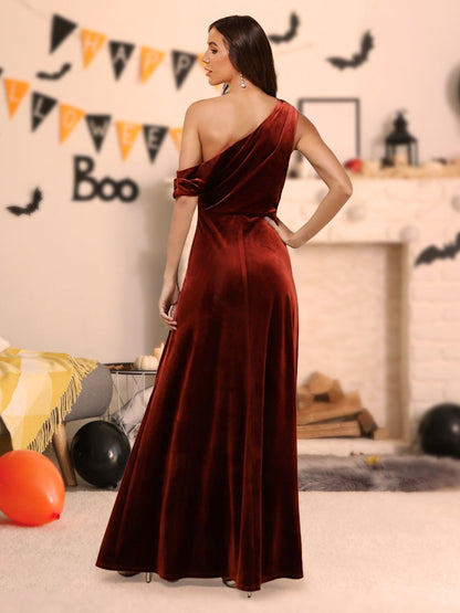 Robe d'Halloween Trapèze/Princesse Asymétrique Longueur Au Sol avec Fente Sur Le Côté