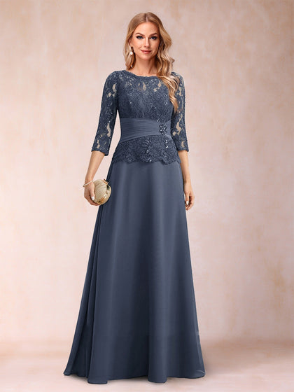 Robe de Mère de la Mariée Scintillante à Col En A/Princesse avec Fronces et Appliques et Strass
