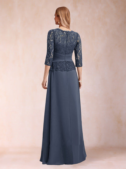 Robe de Mère de la Mariée Scintillante à Col En A/Princesse avec Fronces et Appliques et Strass