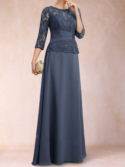 Robe de Mère de la Mariée Scintillante à Col En A/Princesse avec Fronces et Appliques et Strass