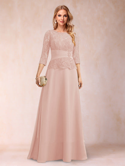Robe de Mère de la Mariée Scintillante à Col En A/Princesse avec Fronces et Appliques et Strass