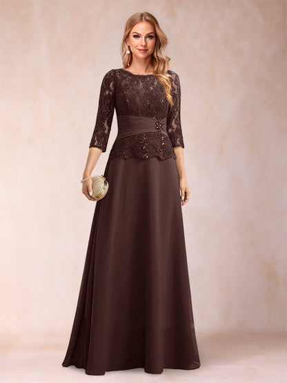 Robe de Mère de la Mariée Scintillante à Col En A/Princesse avec Fronces et Appliques et Strass