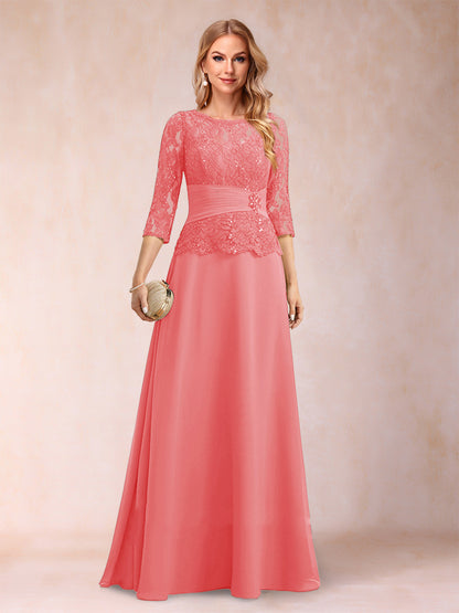 Robe de Mère de la Mariée Scintillante à Col En A/Princesse avec Fronces et Appliques et Strass