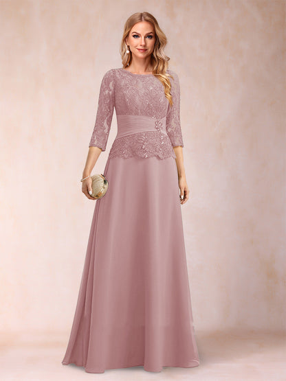 Robe de Mère de la Mariée Scintillante à Col En A/Princesse avec Fronces et Appliques et Strass