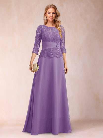 Robe de Mère de la Mariée Scintillante à Col En A/Princesse avec Fronces et Appliques et Strass