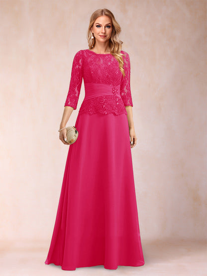 Robe de Mère de la Mariée Scintillante à Col En A/Princesse avec Fronces et Appliques et Strass