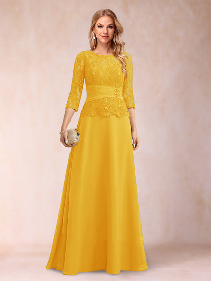 Robe de Mère de la Mariée Scintillante à Col En A/Princesse avec Fronces et Appliques et Strass