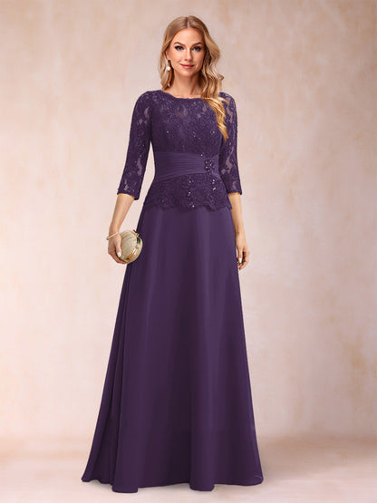 Robe de Mère de la Mariée Scintillante à Col En A/Princesse avec Fronces et Appliques et Strass