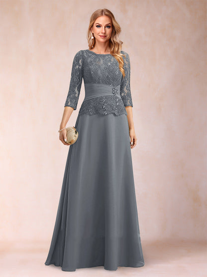 Robe de Mère de la Mariée Scintillante à Col En A/Princesse avec Fronces et Appliques et Strass