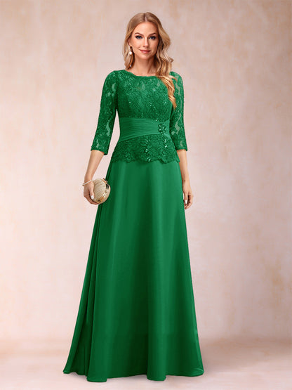 Robe de Mère de la Mariée Scintillante à Col En A/Princesse avec Fronces et Appliques et Strass