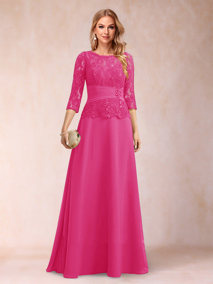 Robe de Mère de la Mariée Scintillante à Col En A/Princesse avec Fronces et Appliques et Strass