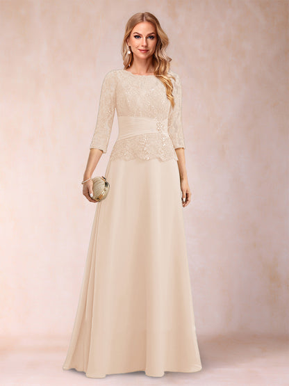 Robe de Mère de la Mariée Scintillante à Col En A/Princesse avec Fronces et Appliques et Strass