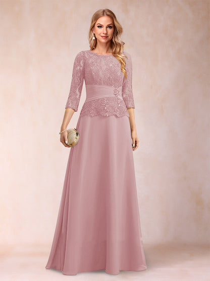 Robe de Mère de la Mariée Scintillante à Col En A/Princesse avec Fronces et Appliques et Strass