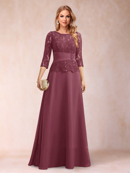 Robe de Mère de la Mariée Scintillante à Col En A/Princesse avec Fronces et Appliques et Strass