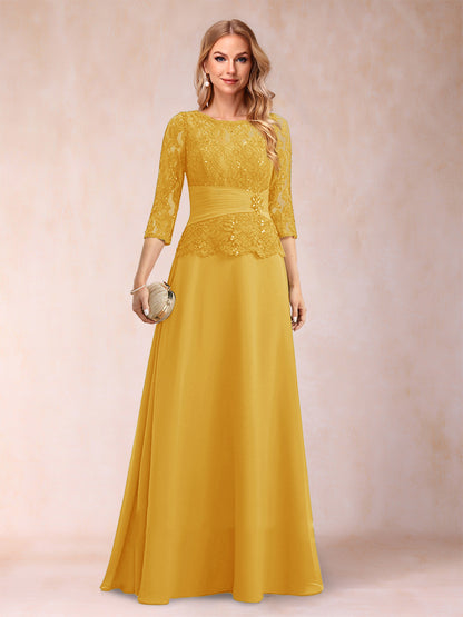 Robe de Mère de la Mariée Scintillante à Col En A/Princesse avec Fronces et Appliques et Strass