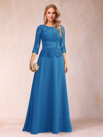 Robe de Mère de la Mariée Scintillante à Col En A/Princesse avec Fronces et Appliques et Strass