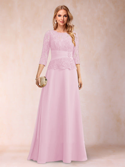 Robe de Mère de la Mariée Scintillante à Col En A/Princesse avec Fronces et Appliques et Strass