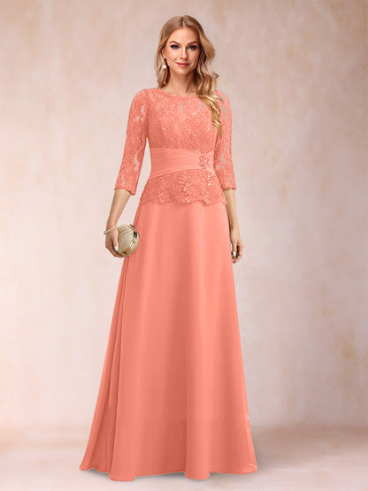 Robe de Mère de la Mariée Scintillante à Col En A/Princesse avec Fronces et Appliques et Strass