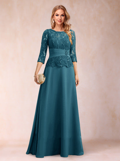 Robe de Mère de la Mariée Scintillante à Col En A/Princesse avec Fronces et Appliques et Strass