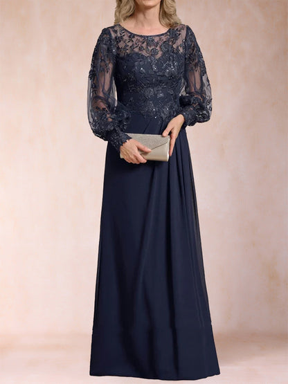 Robes de Mère de la Mariée Fourreau/Colonne à Manches Lanternes et Paillettes