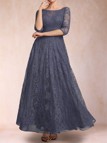 Robes de Mère de la Mariée Coupe A-Line/Princesse à Manches Courtes et Décolleté Plongeant avec Appliques