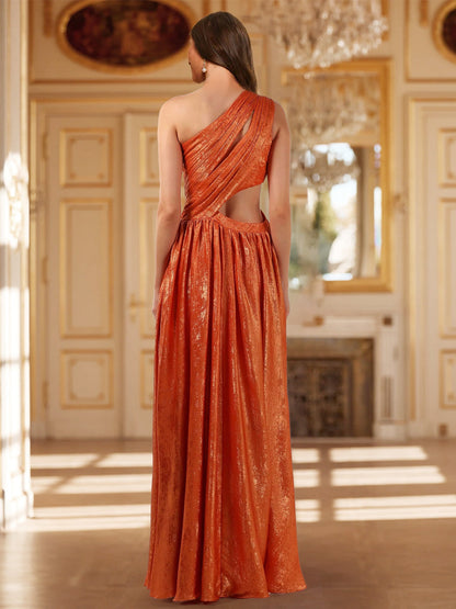 Robe de Bal Trapèze/Princesse Asymétrique Sans Manches avec Fronces