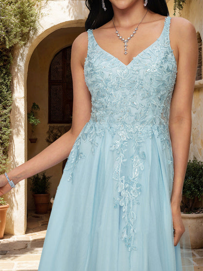 Robe de Bal Trapèze/Princesse Sans Manches avec Décolleté en Cœur et Strass