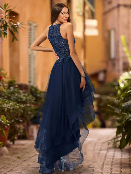 Robe de Bal Trapèze/Princesse Sans Manches avec Perles