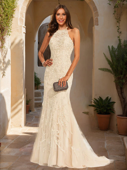 Robe de Bal Sirène/Trompette Sans Manches avec Appliques