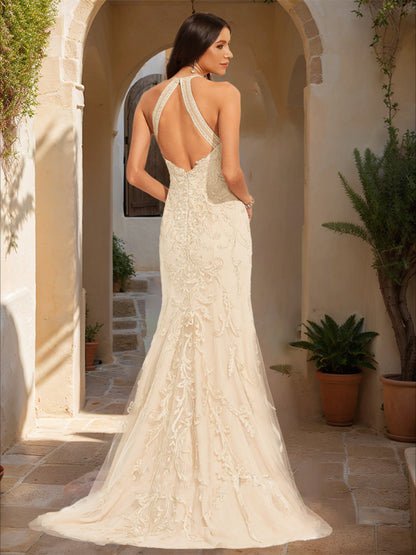 Robe de Bal Sirène/Trompette Sans Manches avec Appliques