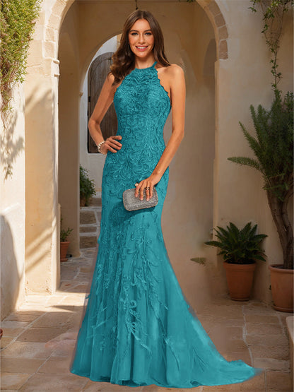 Robe de Bal Sirène/Trompette Sans Manches avec Appliques