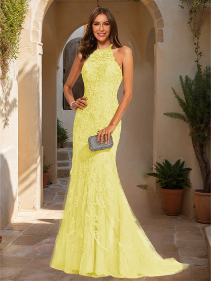 Robe de Bal Sirène/Trompette Sans Manches avec Appliques