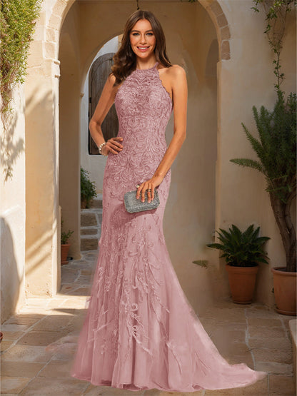 Robe de Bal Sirène/Trompette Sans Manches avec Appliques