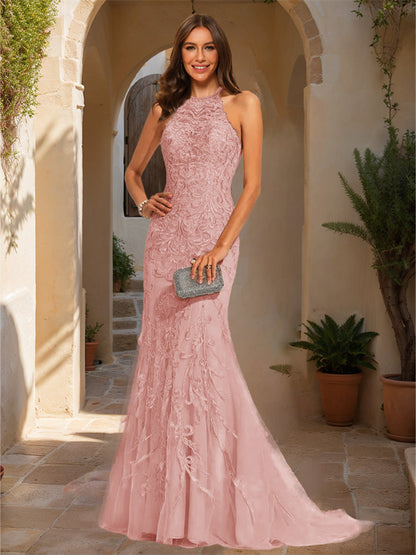 Robe de Bal Sirène/Trompette Sans Manches avec Appliques