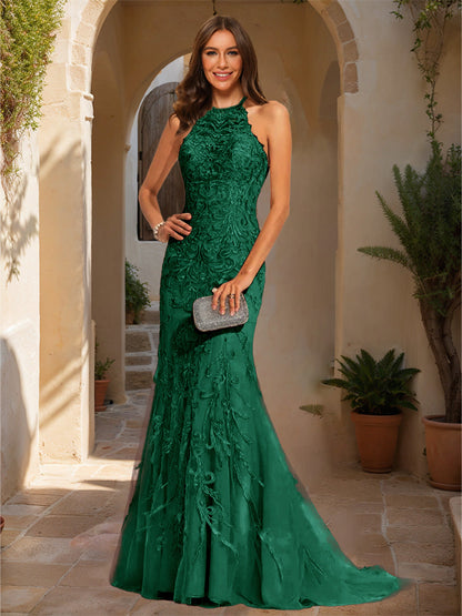 Robe de Bal Sirène/Trompette Sans Manches avec Appliques