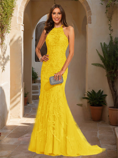 Robe de Bal Sirène/Trompette Sans Manches avec Appliques