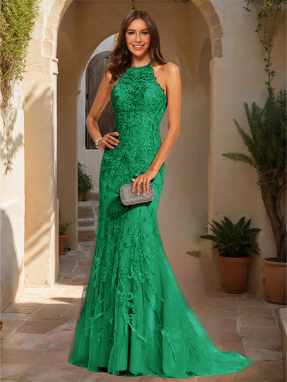 Robe de Bal Sirène/Trompette Sans Manches avec Appliques