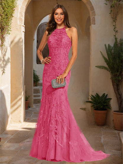 Robe de Bal Sirène/Trompette Sans Manches avec Appliques
