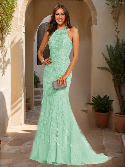 Robe de Bal Sirène/Trompette Sans Manches avec Appliques
