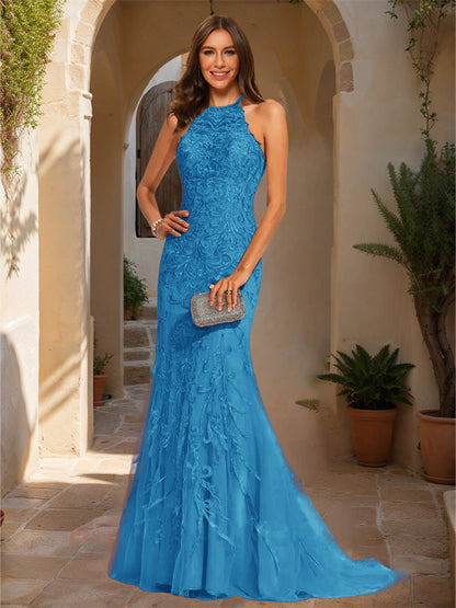 Robe de Bal Sirène/Trompette Sans Manches avec Appliques