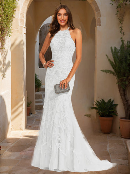 Robe de Bal Sirène/Trompette Sans Manches avec Appliques
