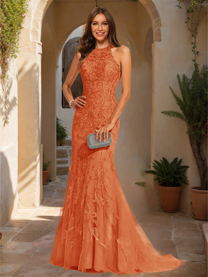 Robe de Bal Sirène/Trompette Sans Manches avec Appliques