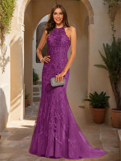 Robe de Bal Sirène/Trompette Sans Manches avec Appliques