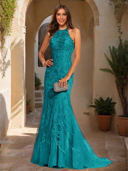 Robe de Bal Sirène/Trompette Sans Manches avec Appliques