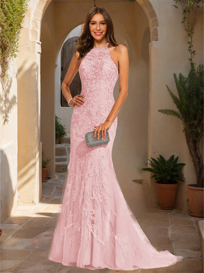 Robe de Bal Sirène/Trompette Sans Manches avec Appliques