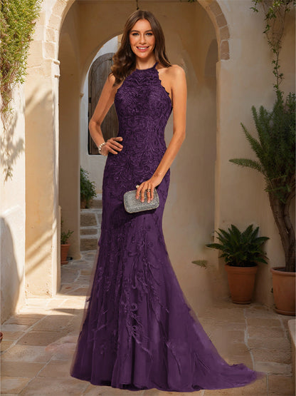 Robe de Bal Sirène/Trompette Sans Manches avec Appliques