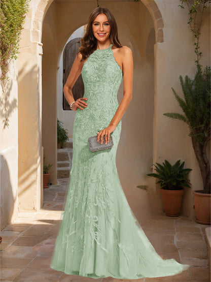 Robe de Bal Sirène/Trompette Sans Manches avec Appliques
