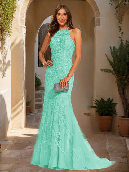 Robe de Bal Sirène/Trompette Sans Manches avec Appliques