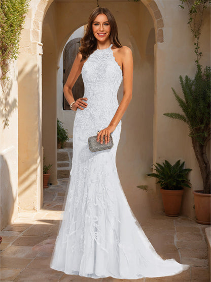 Robe de Bal Sirène/Trompette Sans Manches avec Appliques