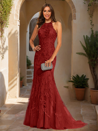 Robe de Bal Sirène/Trompette Sans Manches avec Appliques